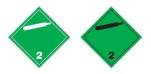 Gases no inflamables, no tóxicos clase 2.2 de mercancías peligrosas para su transporte