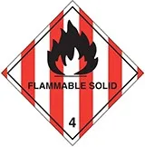 Sólidos inflamables señalización o etiquetado