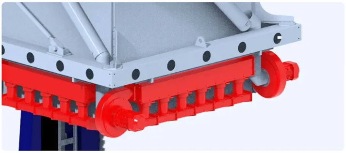 El sistema termo-retráctil FT55e está equipado con 4 hornos eléctricos que utilizan aire caliente para calentar el film, fabricados en chapa galvanizada y acero inoxidable, con módulos de calentamiento de 255 KW.